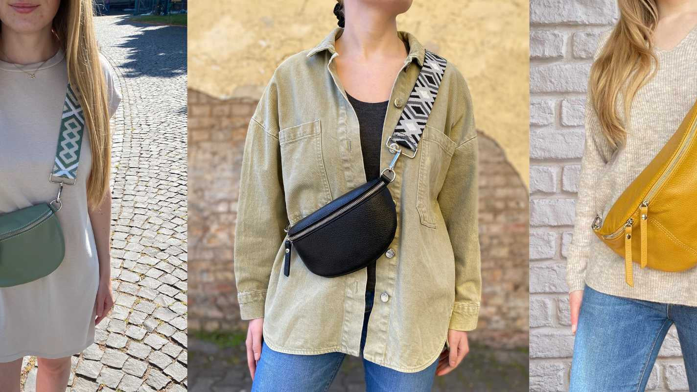 Bauchtasche Damen Leder