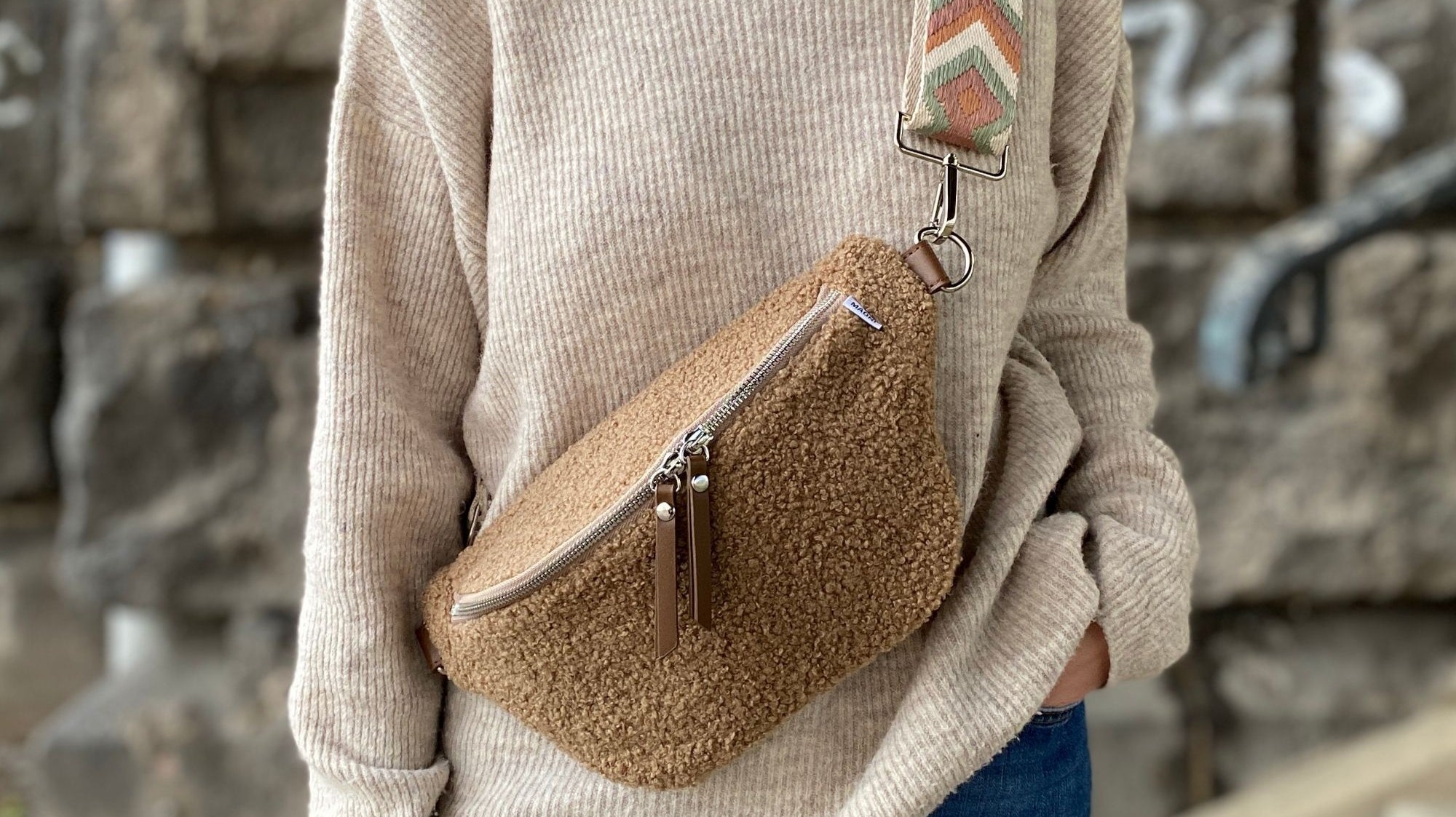 bauchtasche teddy braun