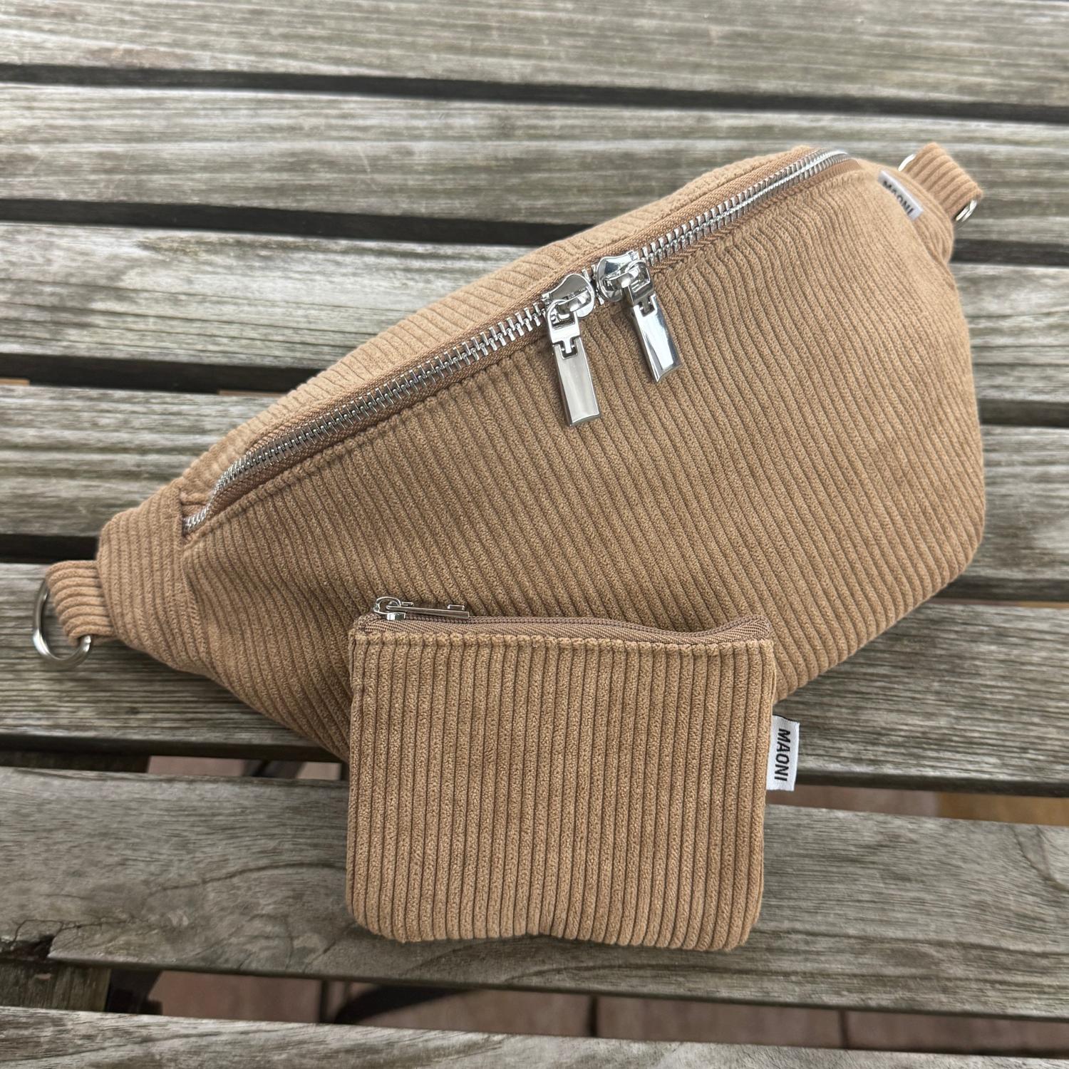 braune cord Etui mit brauner Cord bauchtasche