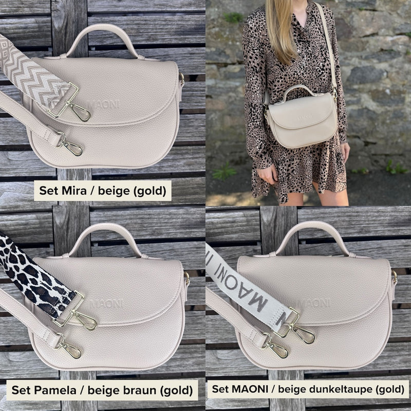 Halfmoon SET - Taupe - GOLD