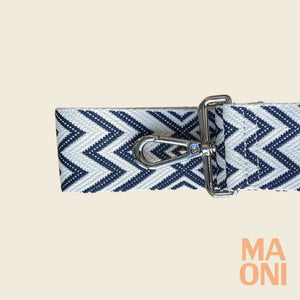 Bandoulière Mira - bleu foncé blanc