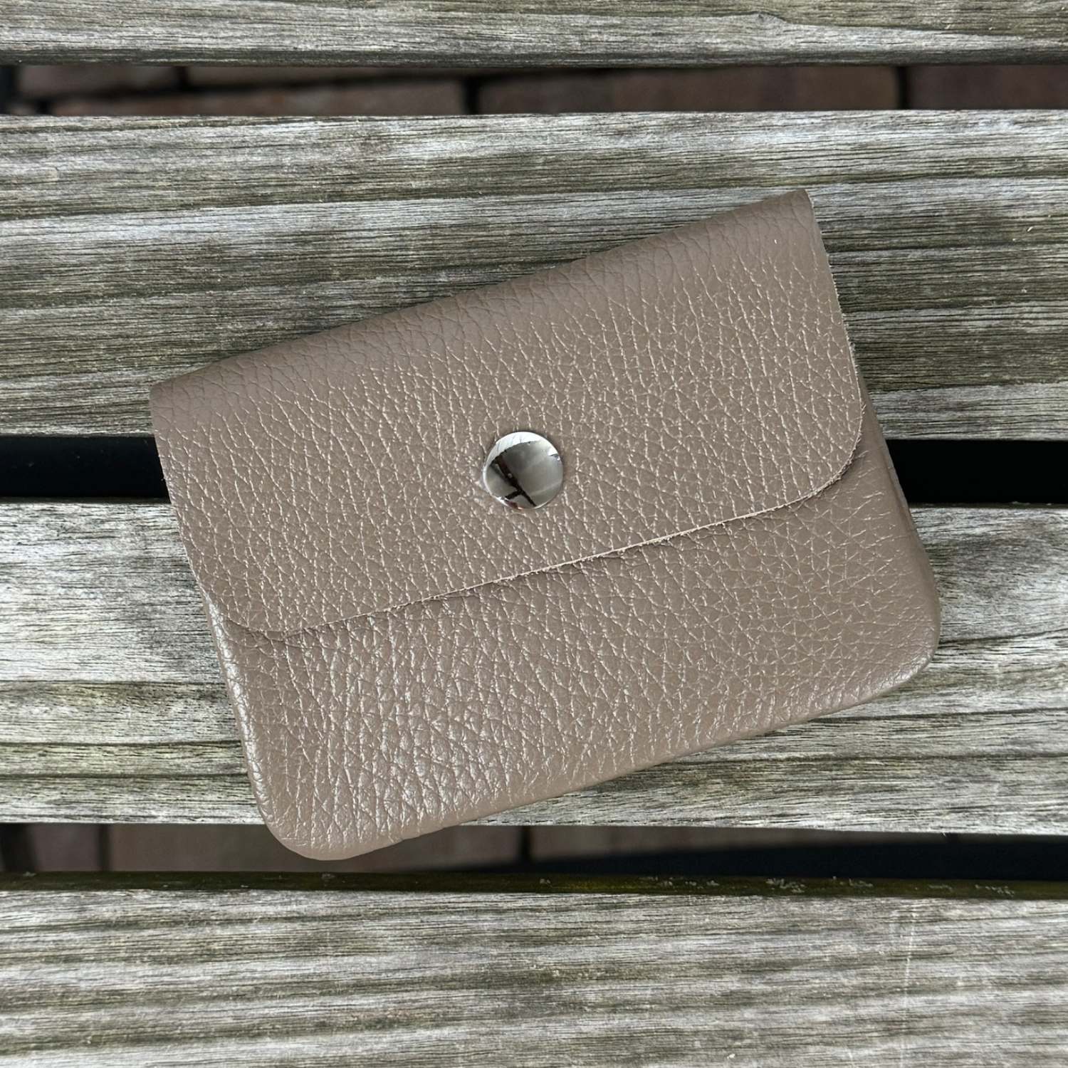 kleine Geldbörse Portemonnaie dunkeltaupe