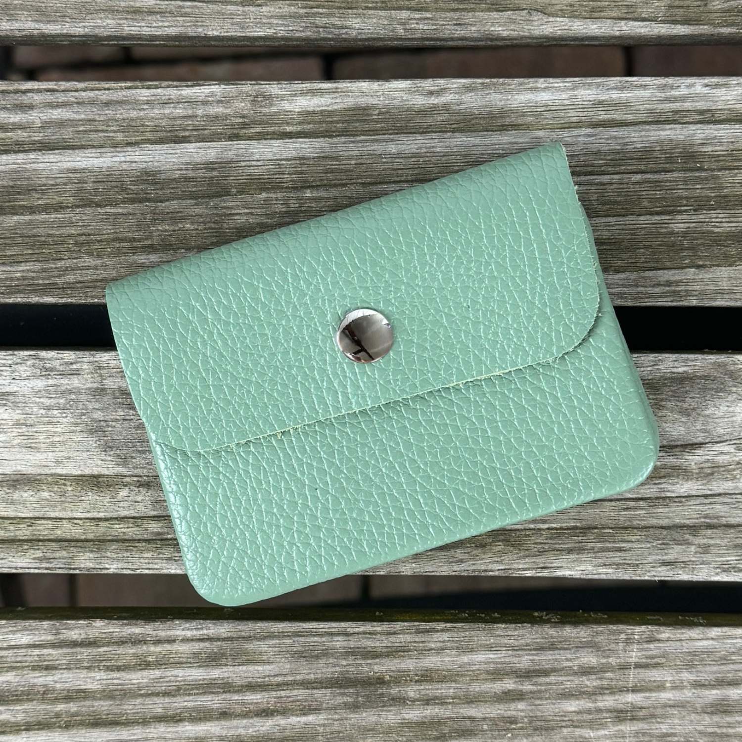 grüne Geldbörse Leder