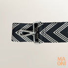 schwarzer Taschengurt mit beige