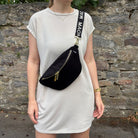 Bauchtasche Cord - Schwarz - GOLD