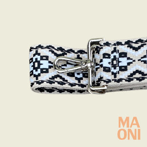 Bandoulière Fiona - noir blanc