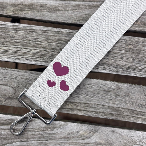 Taschengurt mit Burgunder-Herzen