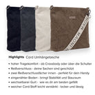 Cord Bauchtasche + Umhängetasche Starter-Bundle