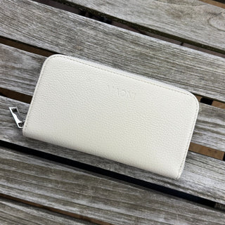 Porte-monnaie femme grand modèle en cuir - PALERMO – beige