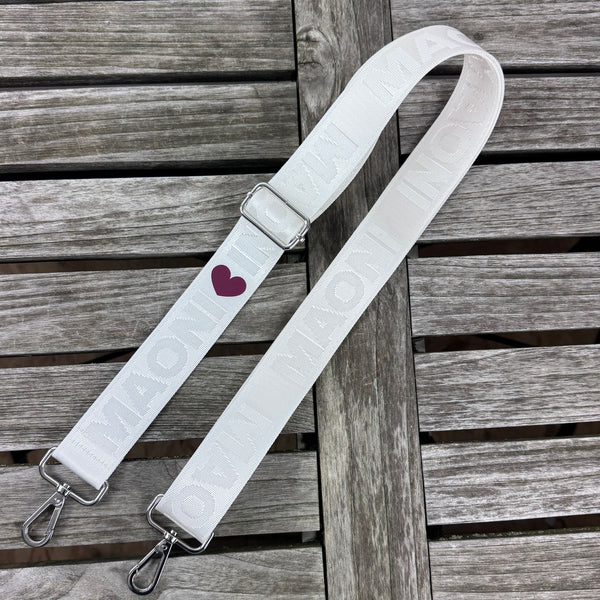 Taschengurt mit Burgunder-Herzen