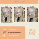 sac banane en daim tailles porté